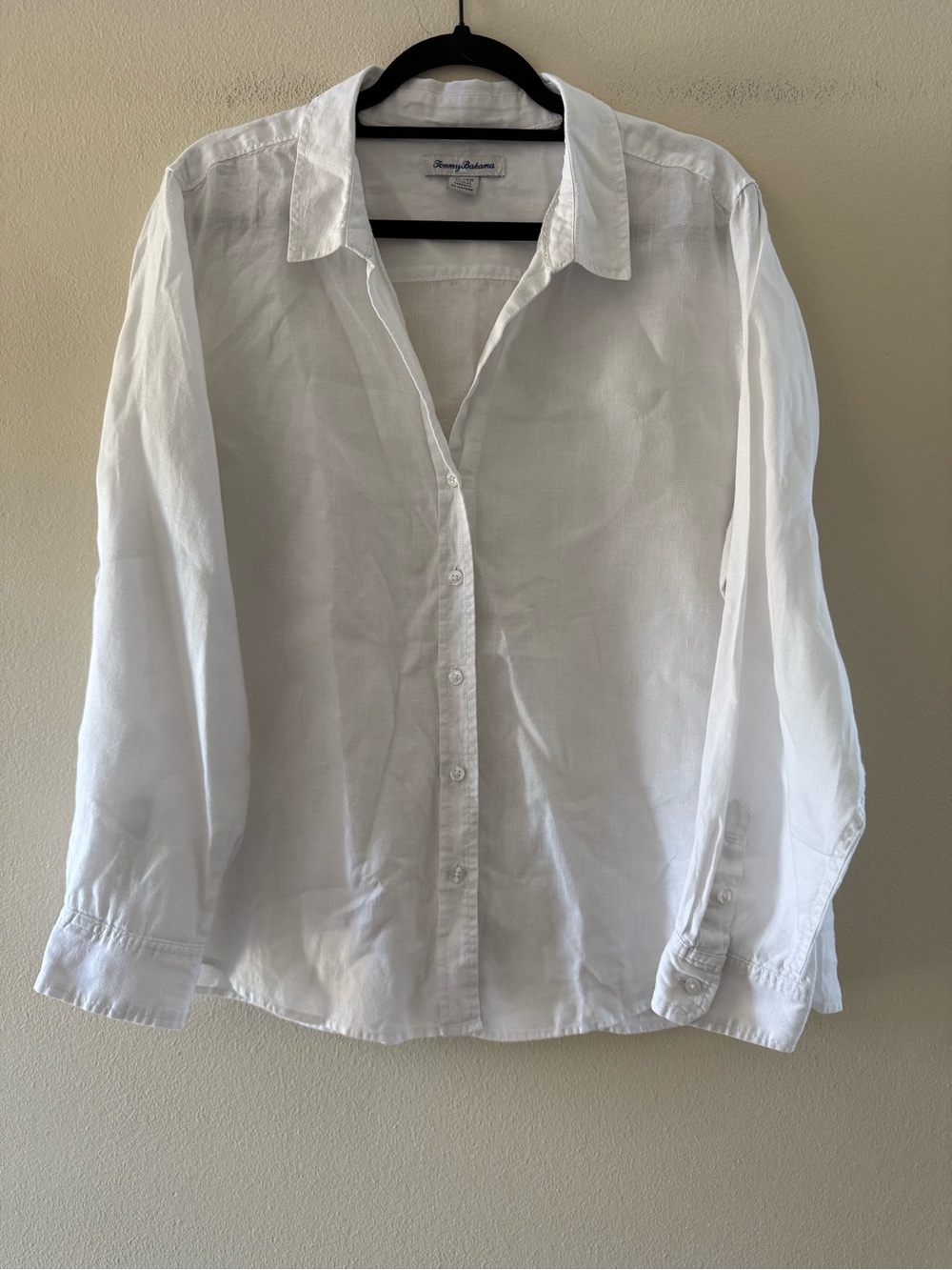Tommy Bahama White 100% Linen Lightweight Women's Button-Down Shirt